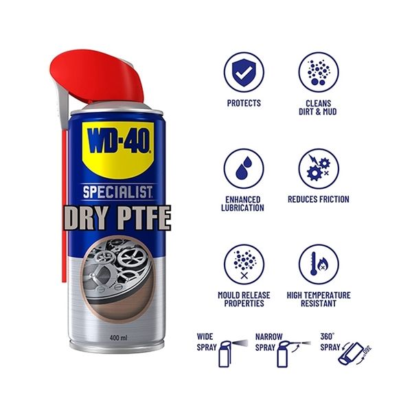 WD-40 - Specialist Anti Friction Dry PTFE Lubricant - Σπρέι Ξηρού PTFE 400ml