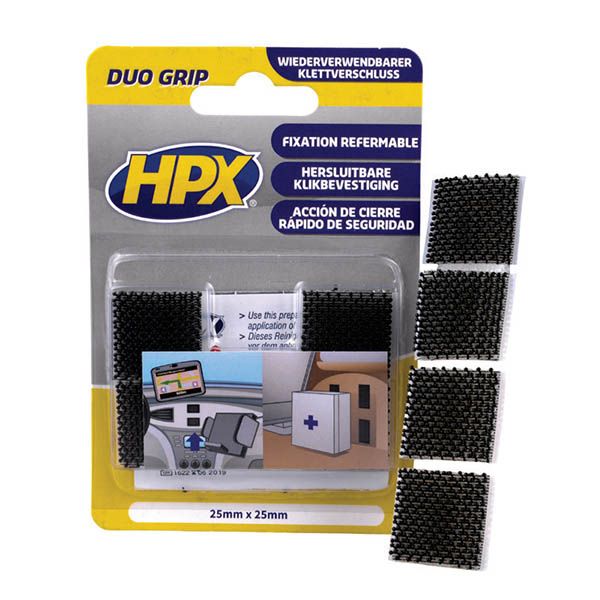 HPX - Duo Grip pads μαύρο 25mmx25mm