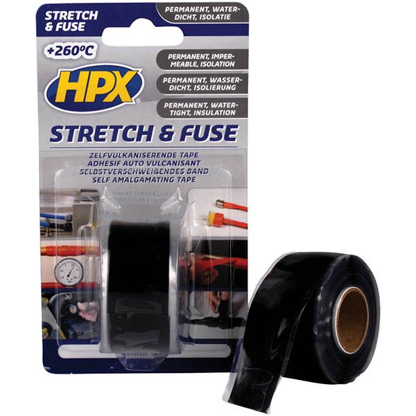 HPX - Stretch and Fuse Μονωτική Ταινία 25mmx3m μαύρη