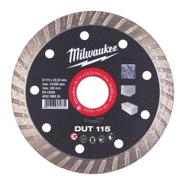 MILWAUKEE - DUT115  Διαμαντίδισκος 115mm
