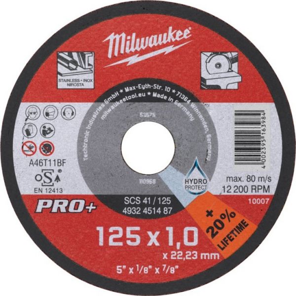 MILWAUKEE - Δίσκος Κοπής 125x1,0mm