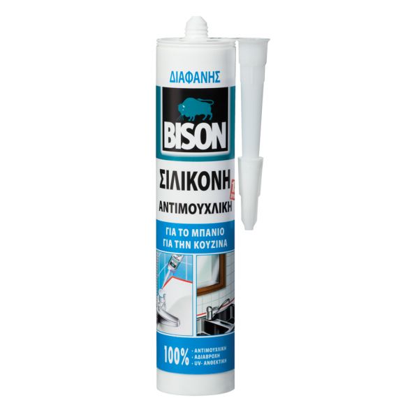BISON - Silicone Sanitary – Aντιμουχλική Σιλικόνη - Φυσιγ. 280ml Διάφανη