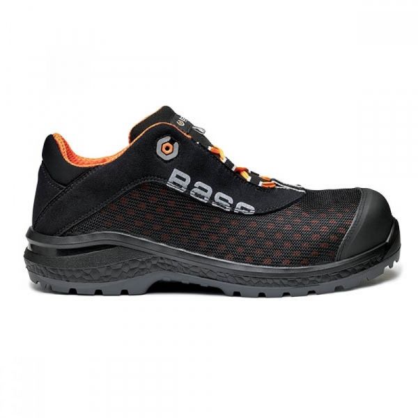BASE - Υφασμάτινα Παπούτσια Εργασίας BE-FIT S1P SRC Μαύρο/Πορτοκαλί Νο.40