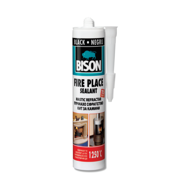 BISON - Fire Place Sealant – Πυρίμαχο Σφραγιστικό 1250°C - Φύσιγγα 530gr
