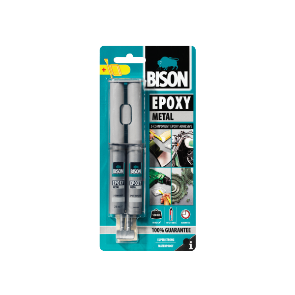 BISON - Epoxy Μetal - (Ειδική για Μέταλλα) - 2πλη σύριγγα 24ml blister
