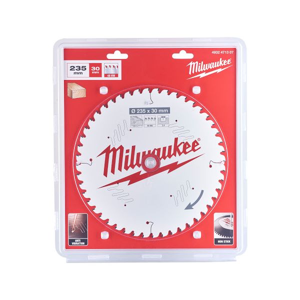 MILWAUKEE - 235mm Δίσκος Ξύλου για δισκοπροίονα χειρός (48 δόντια)