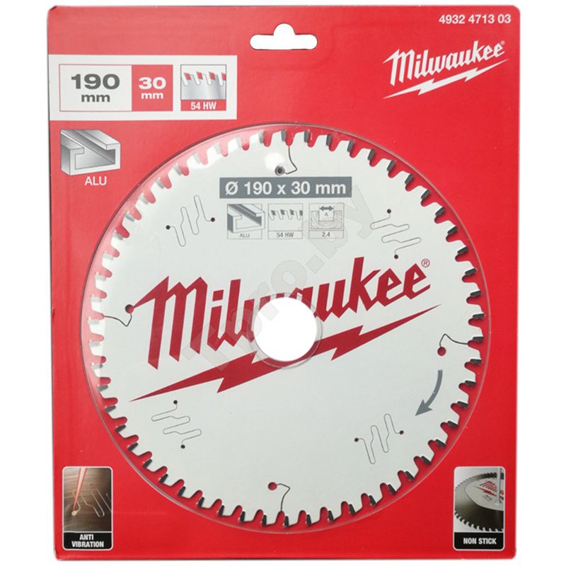 MILWAUKEE - 190mm Δίσκος Αλουμινίου για δισκοπροίονα χειρός (54 δόντια)